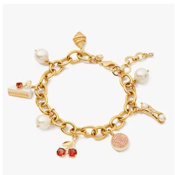 $178 Kate Spade Pastry Shop Charm Bracelet - Picture 1 of 6